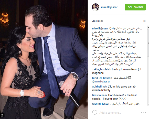 زوجة وائل جسار توجه له رسالة..ماذا قالت فيها؟